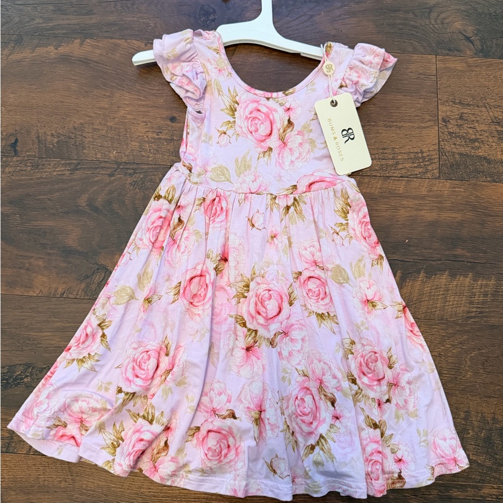 Floral Pink Toddler twirl Dress NWT